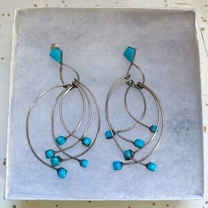 Zuni Turquoise and Silver earrings